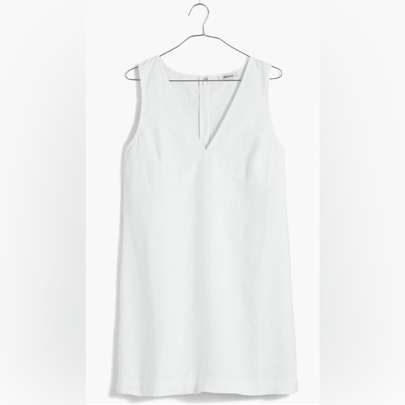 Madewell Linen Minidress. White, small. - Picture 5 of 5
